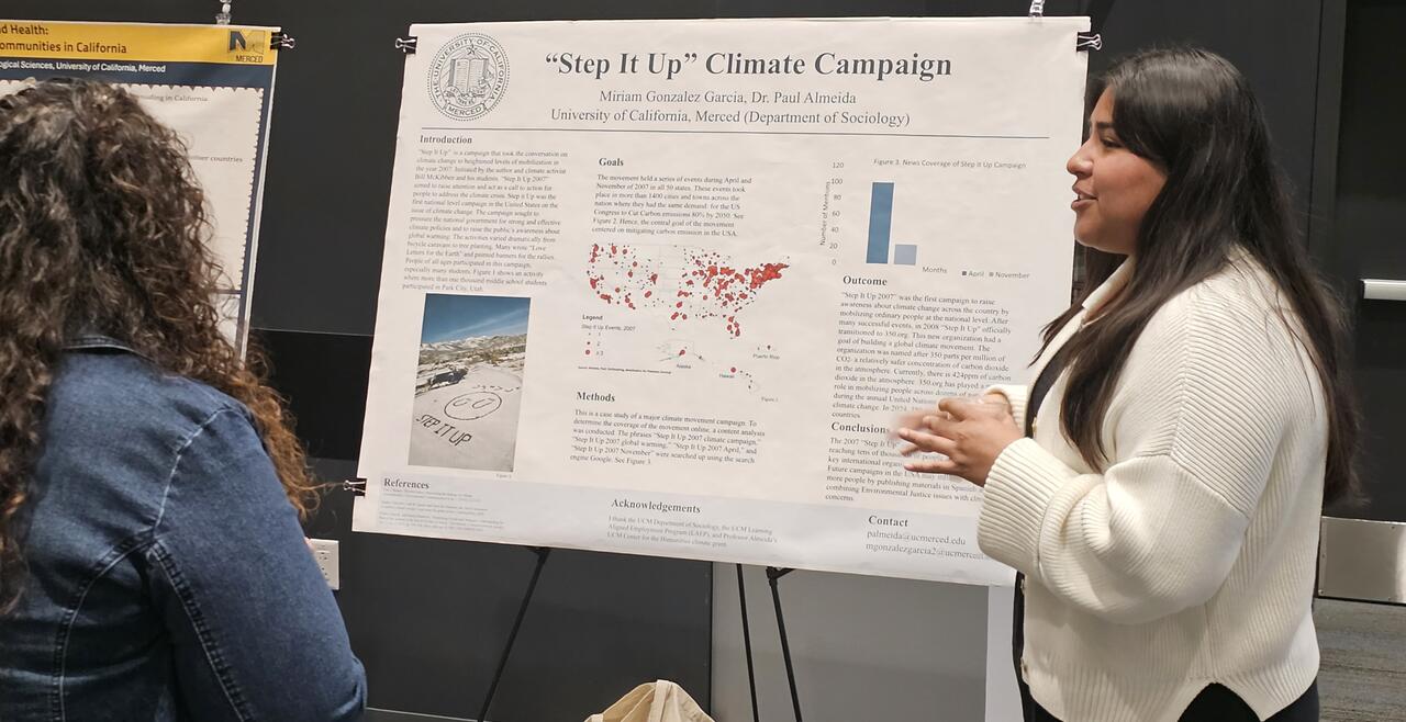 UC Merced Research Week Student Poster Presentation on Climate Action, March 2024