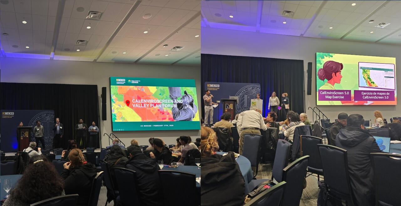 speakers at the in-person launch of CalEnviroScreen 5.0 and Valley Plan Forum at UC Merced