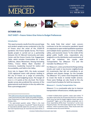 fact sheet cover budget